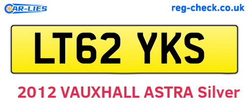 LT62YKS are the vehicle registration plates.