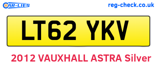 LT62YKV are the vehicle registration plates.