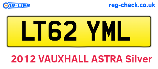 LT62YML are the vehicle registration plates.