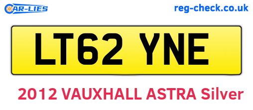 LT62YNE are the vehicle registration plates.