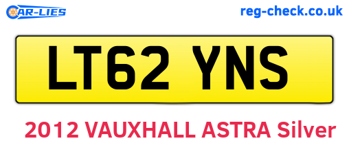 LT62YNS are the vehicle registration plates.