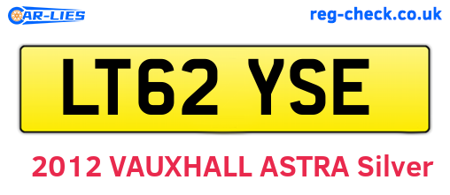 LT62YSE are the vehicle registration plates.