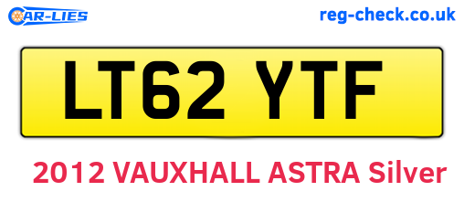 LT62YTF are the vehicle registration plates.