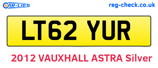 LT62YUR are the vehicle registration plates.