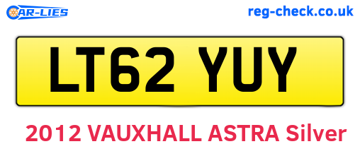 LT62YUY are the vehicle registration plates.