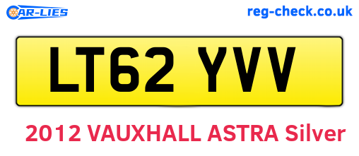 LT62YVV are the vehicle registration plates.
