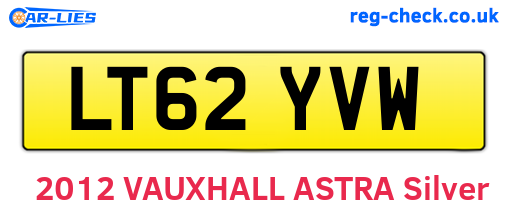 LT62YVW are the vehicle registration plates.