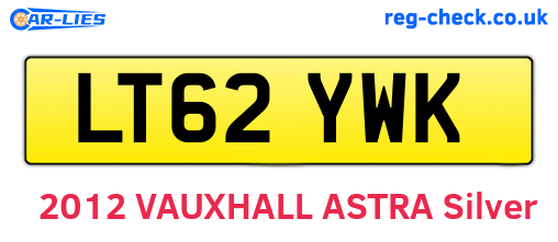 LT62YWK are the vehicle registration plates.