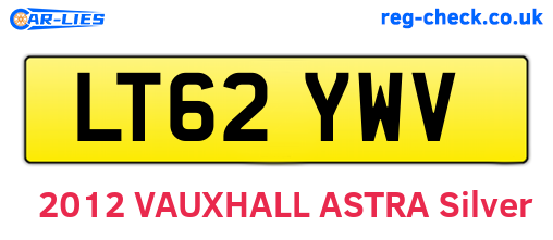 LT62YWV are the vehicle registration plates.