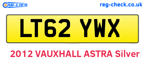 LT62YWX are the vehicle registration plates.