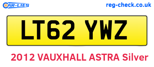 LT62YWZ are the vehicle registration plates.