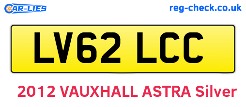 LV62LCC are the vehicle registration plates.