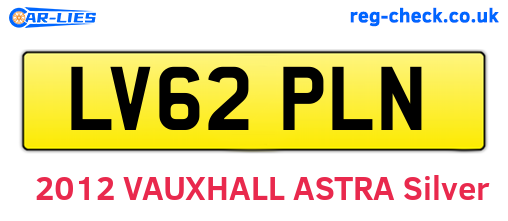 LV62PLN are the vehicle registration plates.