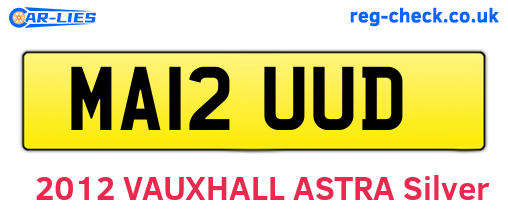 MA12UUD are the vehicle registration plates.