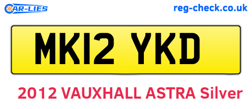 MK12YKD are the vehicle registration plates.