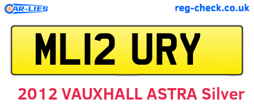 ML12URY are the vehicle registration plates.