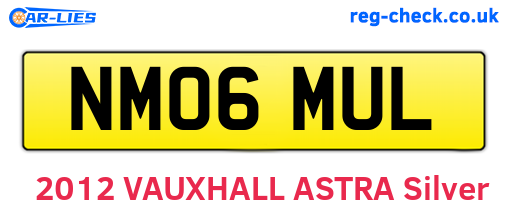 NM06MUL are the vehicle registration plates.