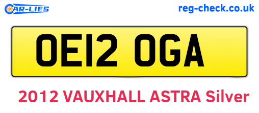 OE12OGA are the vehicle registration plates.