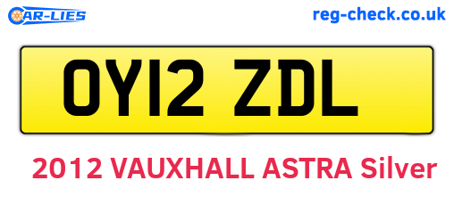 OY12ZDL are the vehicle registration plates.
