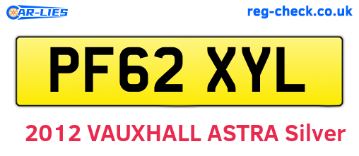 PF62XYL are the vehicle registration plates.