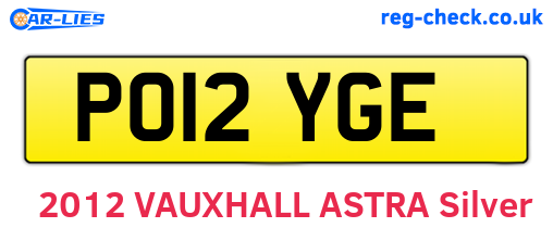 PO12YGE are the vehicle registration plates.