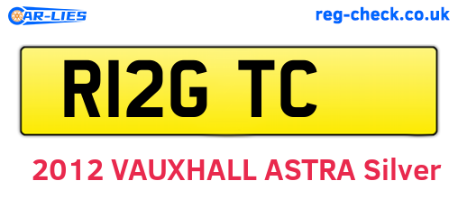 R12GTC are the vehicle registration plates.