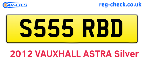 S555RBD are the vehicle registration plates.