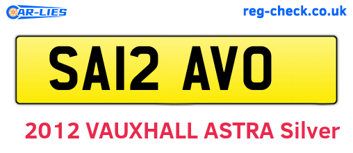 SA12AVO are the vehicle registration plates.