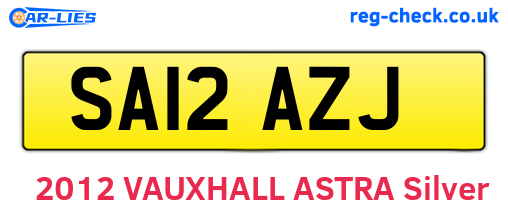 SA12AZJ are the vehicle registration plates.