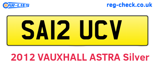 SA12UCV are the vehicle registration plates.