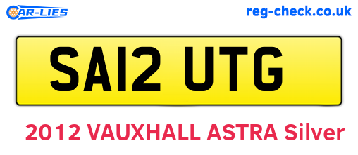 SA12UTG are the vehicle registration plates.