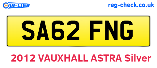 SA62FNG are the vehicle registration plates.