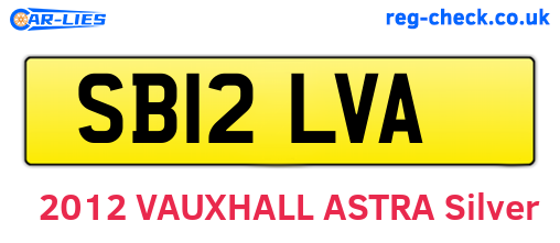 SB12LVA are the vehicle registration plates.