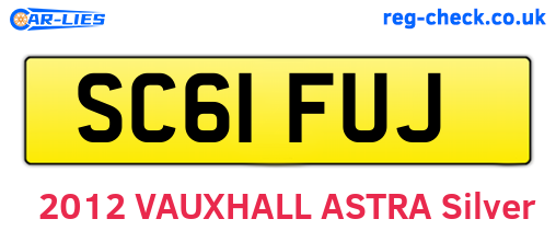 SC61FUJ are the vehicle registration plates.