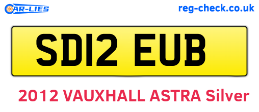 SD12EUB are the vehicle registration plates.