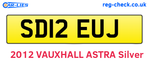 SD12EUJ are the vehicle registration plates.