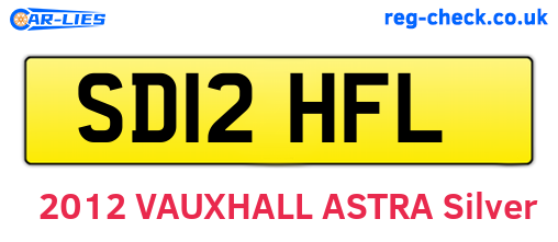 SD12HFL are the vehicle registration plates.