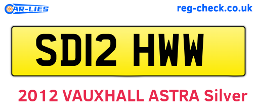 SD12HWW are the vehicle registration plates.