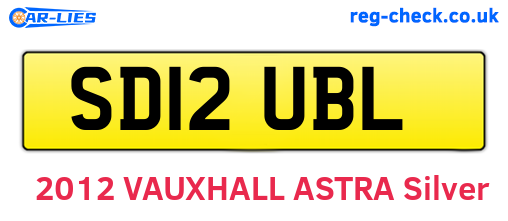 SD12UBL are the vehicle registration plates.