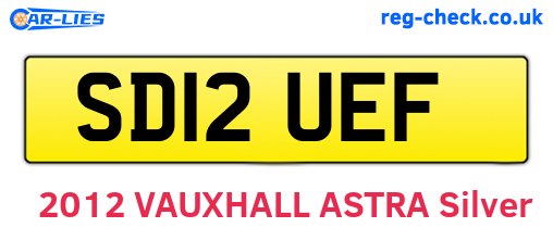 SD12UEF are the vehicle registration plates.