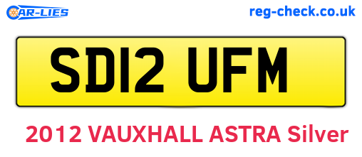 SD12UFM are the vehicle registration plates.