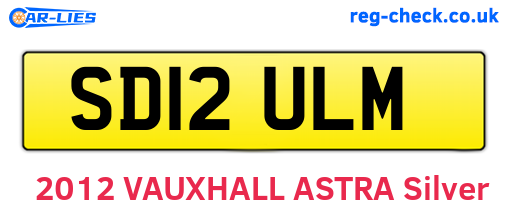 SD12ULM are the vehicle registration plates.