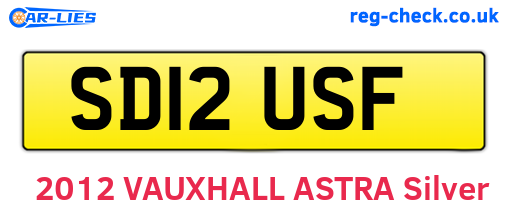 SD12USF are the vehicle registration plates.