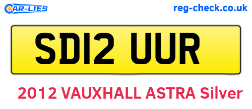 SD12UUR are the vehicle registration plates.