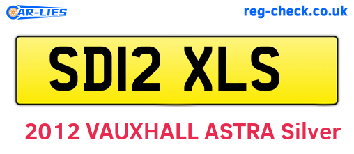 SD12XLS are the vehicle registration plates.