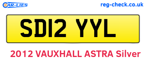SD12YYL are the vehicle registration plates.