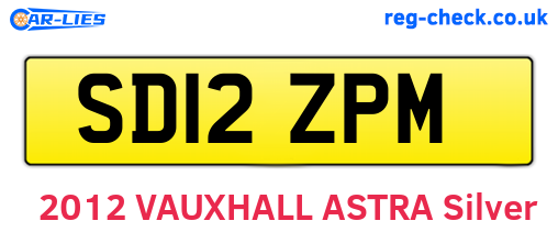 SD12ZPM are the vehicle registration plates.