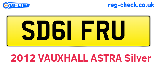 SD61FRU are the vehicle registration plates.
