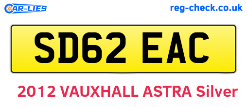 SD62EAC are the vehicle registration plates.