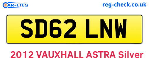 SD62LNW are the vehicle registration plates.